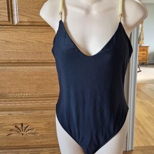 VIX Paula Hermanny Brazil Black One-Piece Swimsuit NWT